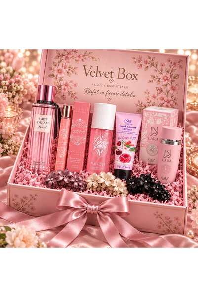 V.V LOVE Velvet Box Pink – Set cadou pentru femei cu 2 parfumuri, 2 spray-uri...