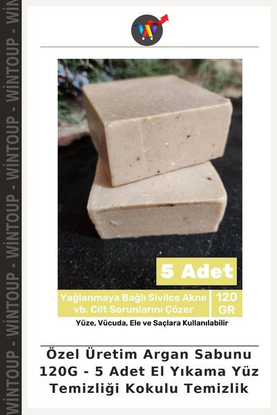 Wintoup Special Edition Argan Soap 120G - 5 Pieces: For Hand Washing and Face...
