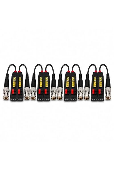 Generic 4 Pairs 8MP CCTV BNC Video Balun, Passive Transceiver for CAT5/5E/6