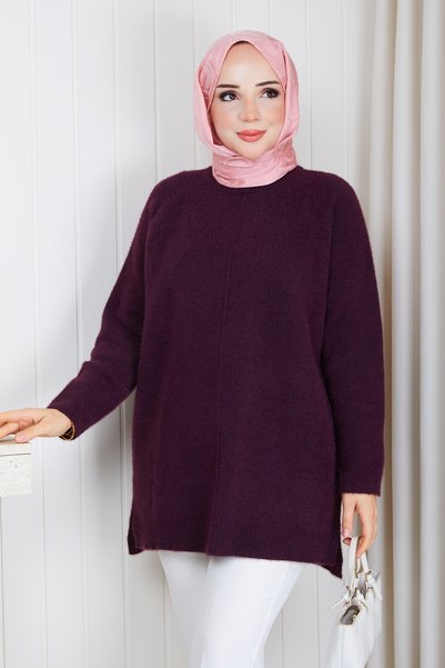 Pamuk Butik Tunica-pulover din tricot cu textură moale, cu sclipici, pentru f...