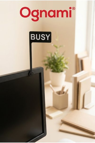 Ognami 3D Busy Flag Monitor Status Indicator | Office Focus and Work Alert De...