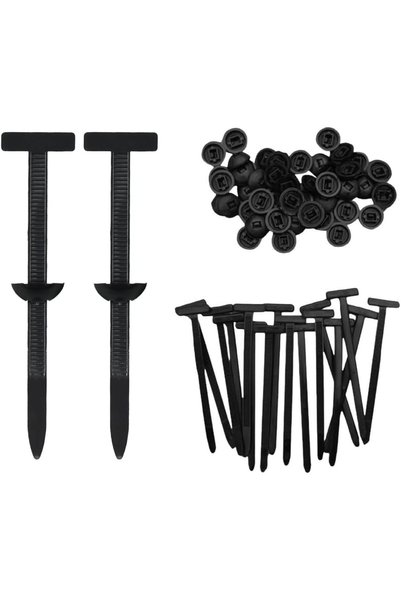 ELEPHANTBOAT 50Pcs T-Type Push Mount Nylon Zip Ties, Self-Locking Auto Panel ...