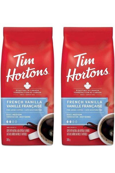 Tim Hortons فانيليا فرنسية، قهوة مطحونة بشكل مثالي، درجة متوسطة، 300 جرام / 1...