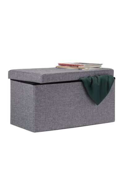 Relaxdays Bancă cu 2 locuri și spațiu de depozitare, Relaxdays, Dimensiuni 38...
