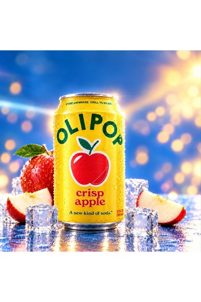 OLIPOP Crisp Apple Soda Refreshing Apple Soda Drink