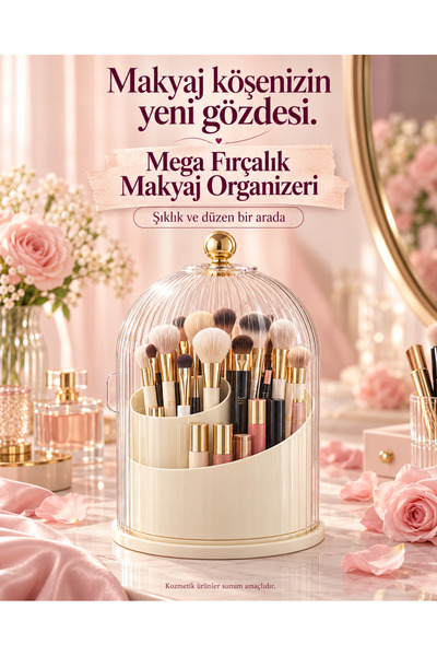 EMİLA HOME Mega Brush Holder & Makeup Organizer & Makeup and Cosmetics Organi...