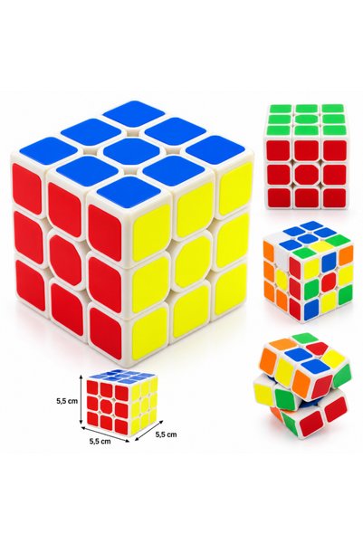 kumkumticaret 3x3x3 Colorful Rubik's Cube on a White Background - 5.5 cm (pri...