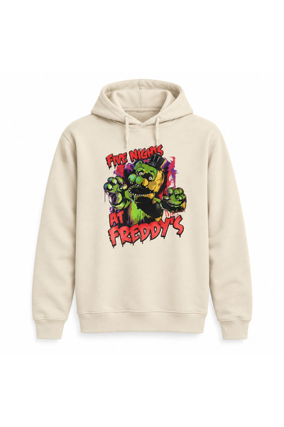 Alfa Tshirt Five Nights at Freddy’s FNAF DTG-Printed Hooded Sweatshirt (No Po...