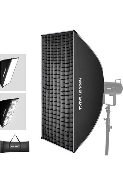 NEEWER Rectangular Softbox Kit, 12"x47" Strip Soft Box with Light Diffusers f...