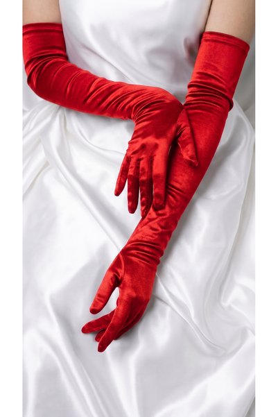 Massaltay Long Satin Ball Gloves for Women: Evening Wear, Bridal, Henna Night...