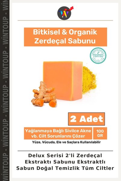 Wintoup Deluxe Series 2-Pack Turmeric Extract Soap—Extract-Infused Soap for N...