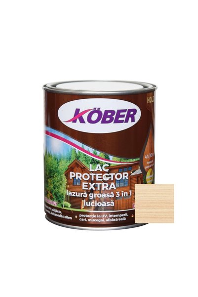 Kober Lac protector extra interior/exterior, lazură groasă 3 în 1 incolor 0,75 l