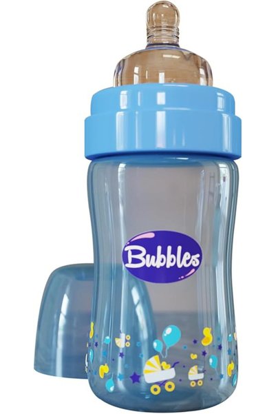 Bubbles زجاجة رضاعة كلاسيكية زرقاء 180 مل