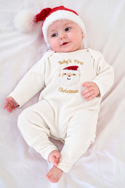 Naka Concept My First Christmas 2-Piece Baby Onesie Set with Hat
