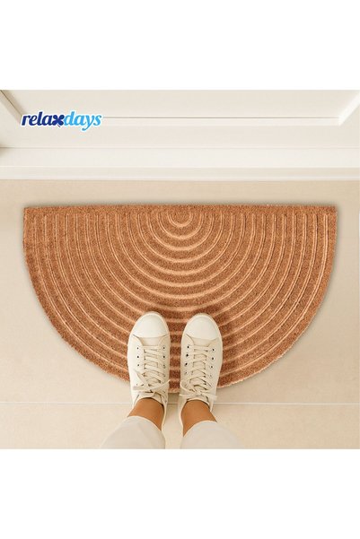 Relaxdays Covoraș de intrare semicircular Relaxdays, model curcubeu, 1.5x75x4...
