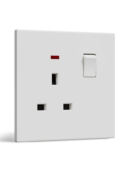Bseed Single Socket Electrical UK Switched Power Plug Wall Socket with LED In...