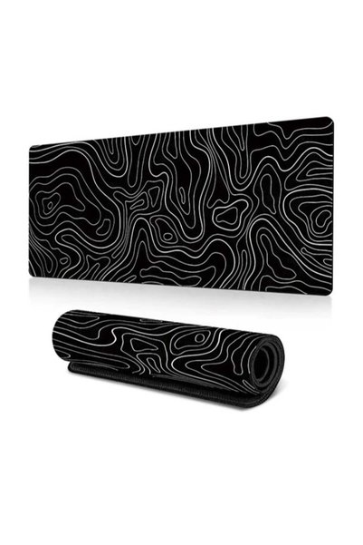 EONE ماوس باد قيمنق ومكتبي كبير جداً (90x40 سم) من - إصدار Contour Black المق...