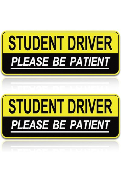 Yelajoy 2 PCS Student Driver Magnet, Reflective Warning Sign, Magnetic Bumper...