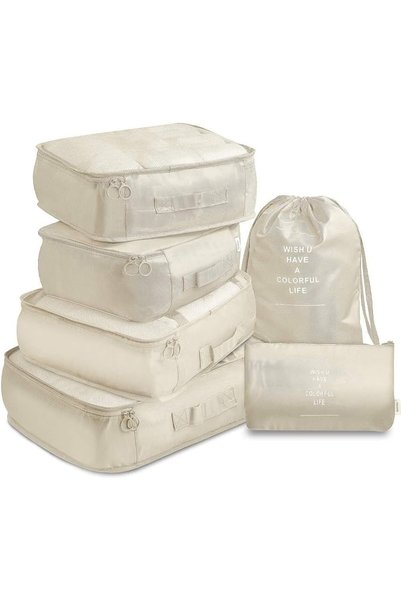 MarlaMall 6pcs Travel Packing Cubes, Lightweight Luggage Organizers Bags Set ...