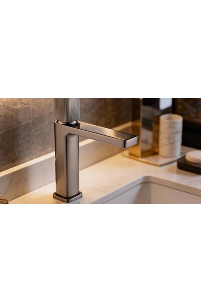 Generic Brand Kitchen Sink Mixer Tap "Cube" Modern Copper + Zinc