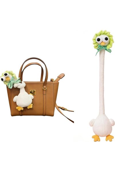 TERRIFI Long Neck Duck Plush Keychain Toy, Cute Stuffed Animal Bag Charm Soft...