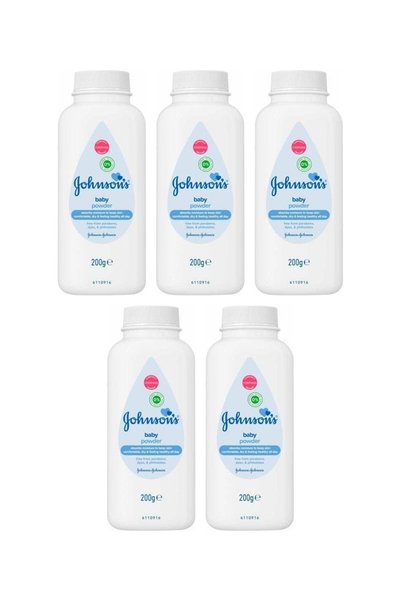 Johnson's 5x Pachet Pudră pentru bebeluși 200 G