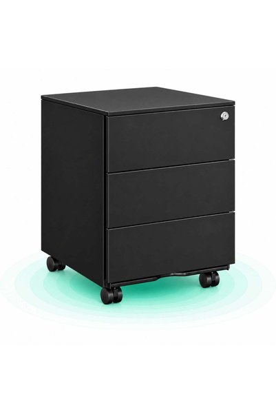 Timebox Rollbox cu 3 sertare, Dulap mobil pentru birou si documente, Corp met...