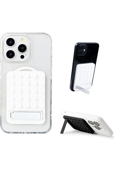 UOEPOWA 2 in 1 Silicone Suction Phone Case Mount, Silicon Adhesive Bracket Ph...
