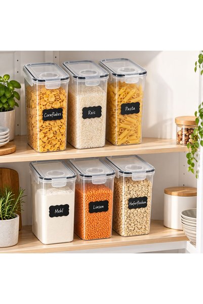 Relaxdays 10054601_9987 Set de recipiente de depozitare, recipiente din plast...