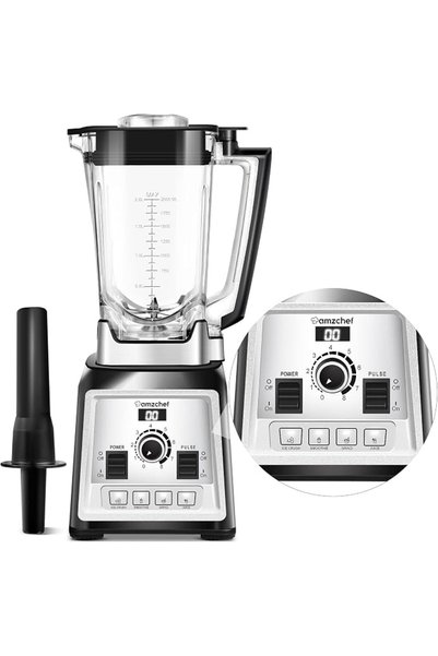 AMZCHEF Blender Smoothie Maker - 2000W Commercial Blender with 2L BPA Free Co...