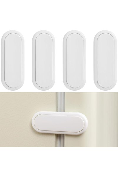 NALACAL Baby Proof Cabinet Locks 4Pack, Child Safety Adhesive Latches, No Dri...