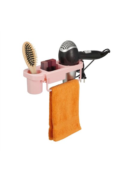 Relaxdays Suport de perete pentru uscător de păr Relaxdays, 30 x 10,5 x 9 cm,...