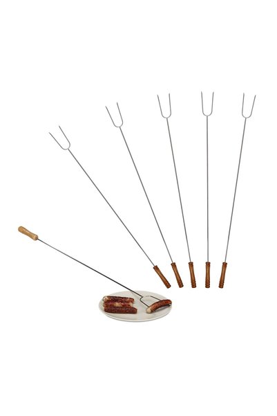 Relaxdays Set de 6 frigărui XXL, lungime 80 cm,