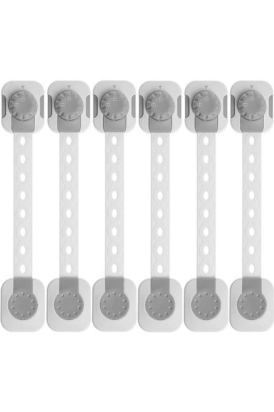 GENERAL 6 Pack Adjustable Child Safety Locks Baby Safety Locks, Baby Proof Ca...
