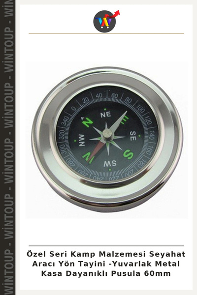 Wintoup Special Edition Camping Gear Travel Compass - Durable Round Metal Cas...