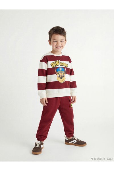 LC Waikiki طقم ملابس للأولاد من LCW Kids، لون بيج، مكون من 3 قطع، بنقشة خطوط،...