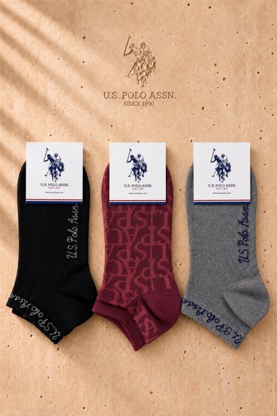 U.S. Polo Assn. جوارب نسائية قطنية مكونة من 3 أزواج – جوارب ناعمة ومريحة وقاب...