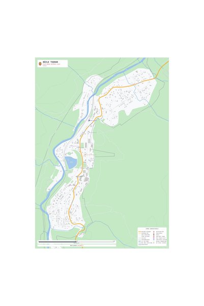 OEM Harta decorativa pentru perete Băile Tușnad, Stil Vibrant, 90x125 cm, PVC...