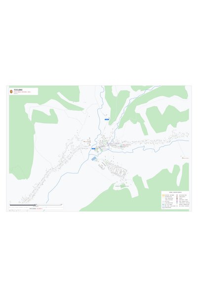 OEM Harta decorativa pentru perete Țicleni, Stil Vibrant, 100x70 cm, PVC rezi...