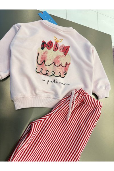 TINY BEAR Girls' Striped Set