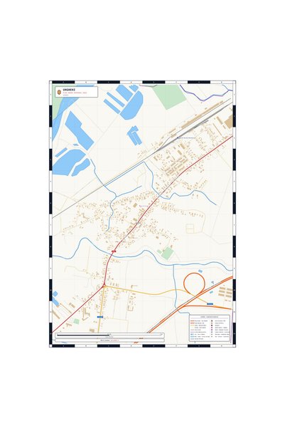 OEM Harta decorativa pentru perete Ungheni, Stil Clasic, 90x125 cm, PVC rezis...