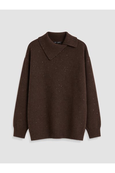 LC Waikiki جودة TWO MT SHOP: تونيك نسائي من LCW Modest من التريكو البني مع يا...