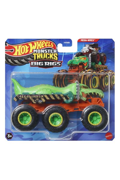 mattel Hot wheels monster truck big rigs masinuta metalica cu 6 roti mega-wre...