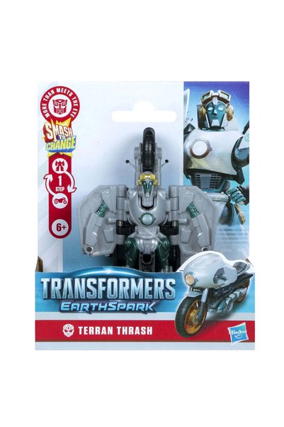 Hasbro Figurină Transformers Earthspark Terran Thrash, 1 pas Smash pentru sch...
