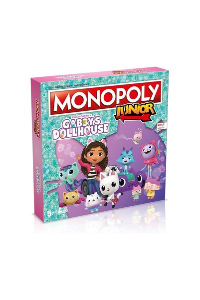 Winning Moves Monopoly Junior: Gabby's Dollhouse Board Game (Greek Language) ...