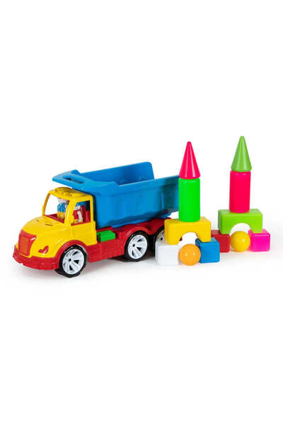 Viva Toys Set basculanta mati si forme geometrice albastru