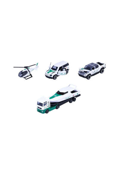 Simba Majorette set 4 masinute de politie dubai metalice mercedes amg 7.5cm
