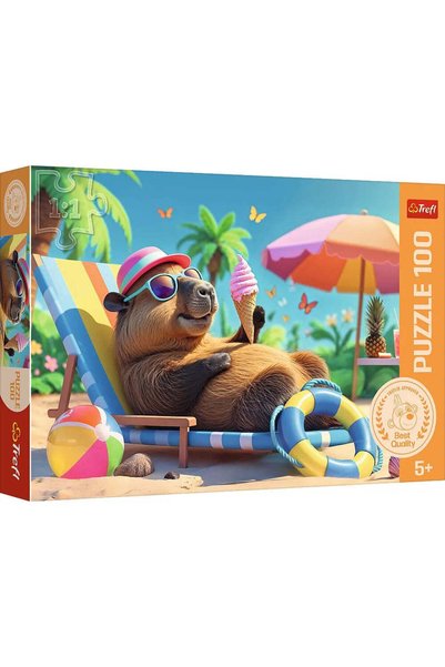 Trefl Puzzle 100 relaxare in stil capibara