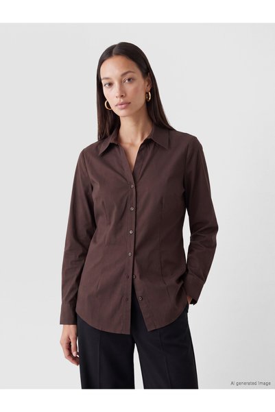 LC Waikiki LCW EVERYDAY Brown Regular-Fit Women's Shirt, Featuring the ALITA ...