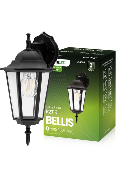 Lumiled Lampă de perete pentru grădină, E27, Exterior, Fațadă, Orientată în j...